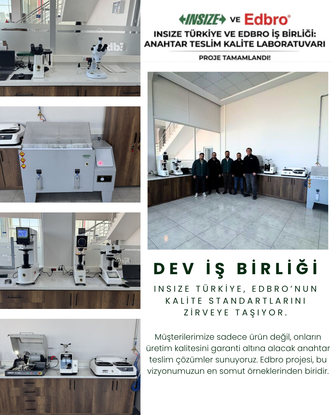Insize Türkiye’den Bir Başarı Hikayesi Daha: Edbro Hidrolik Sistemleri A.ş İçin Tam Donanımlı Kalite Laboratuvarı Kurulumunu Tamamladık!